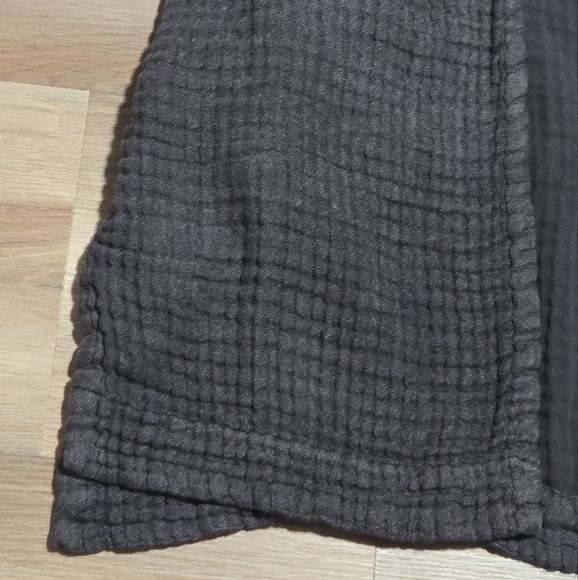 Peacock Ways Linen Gauze Longline Burnt Fabric Gray Lagenlook Cardigan - Picture 6 of 11